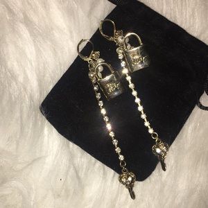 Long dangle Betsey Johnson earrings